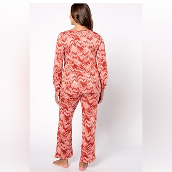 Stan Herman 2-Piece Double Brushed Lounge Set - Sunset - Picture 2 of 5